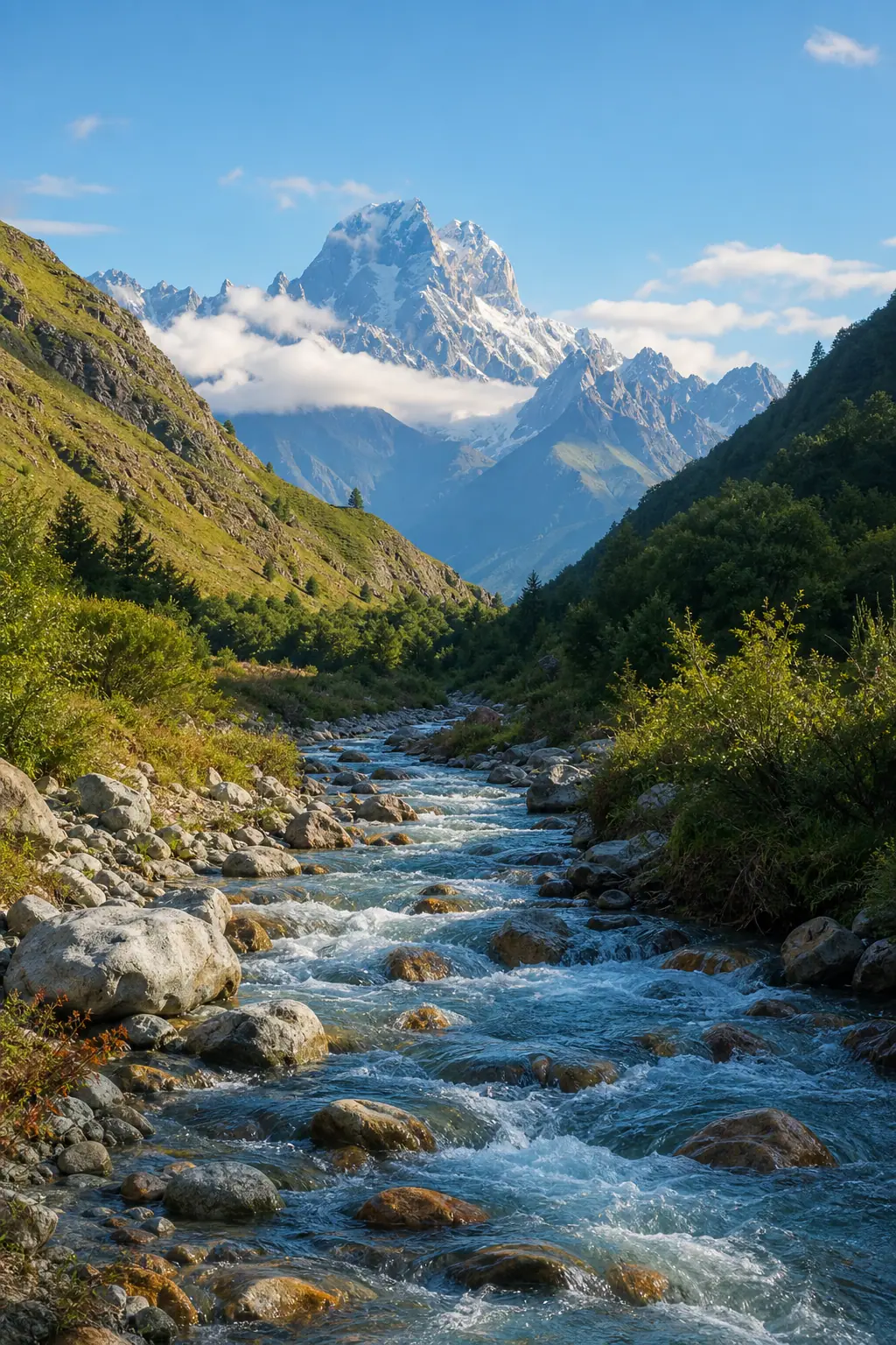 Каменистая горная река
